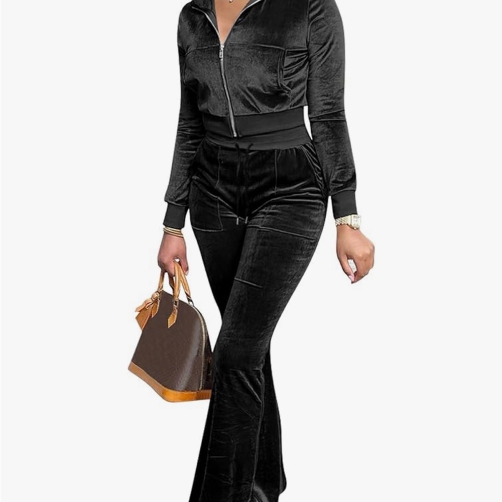 Elegant Black Velvet Jumpsuit